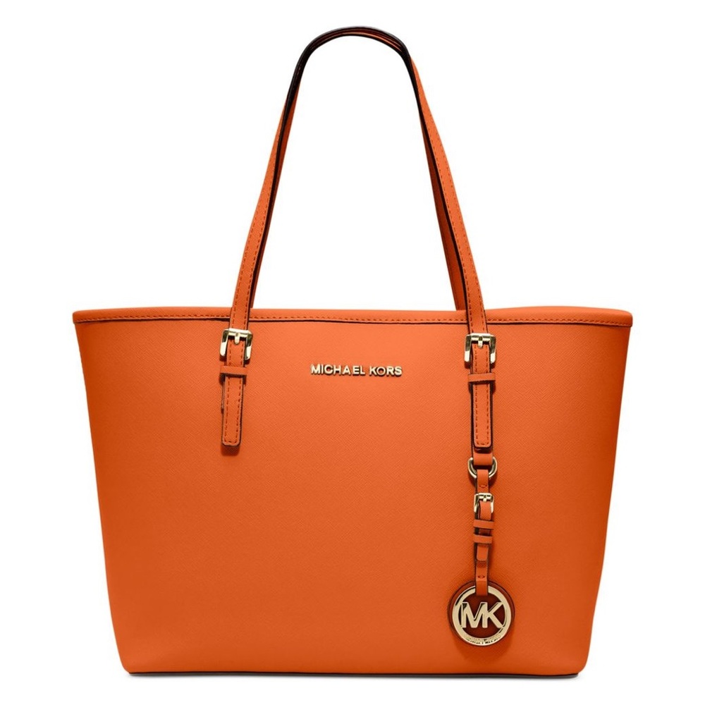 ORANGE MICHAEL KORS TOTE BAG